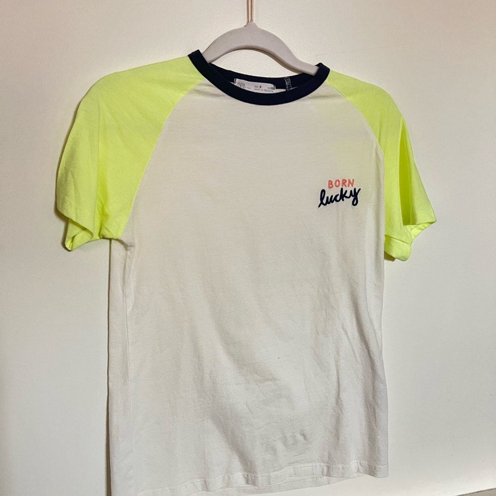 Girl’s White and Yellow Shirt